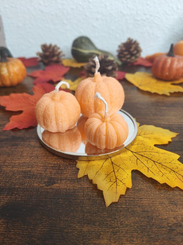 Lot de Bougies Citrouilles d’Automne – Image 3