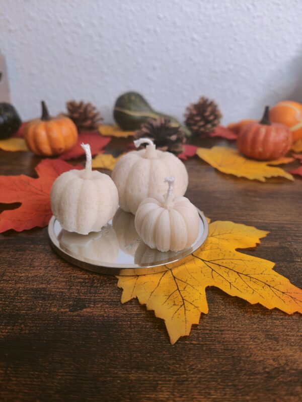 Lot de Bougies Citrouilles d’Automne – Image 2